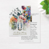 Floral Virgin Mary Fatima Funeral Prayer Card (Schreibtisch)