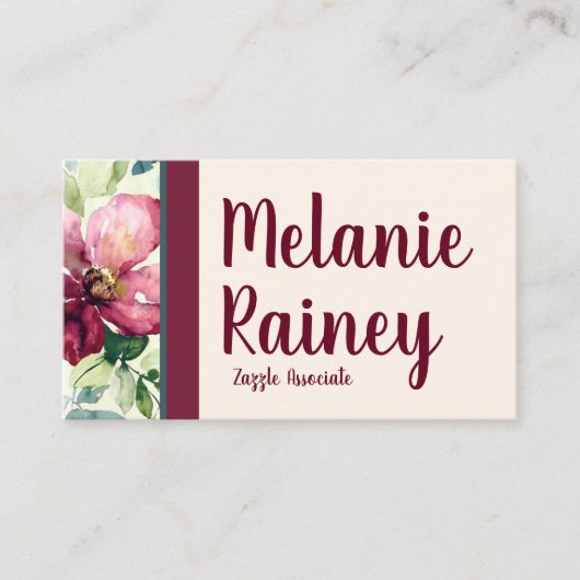 floral visitenkarte (Vorderseite)