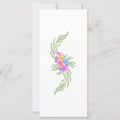 Floral Vivid Fiesta Wedding Menu (Rückseite)