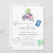 Floral von Miss nach Brautparty Einladung (Vorderseite)
