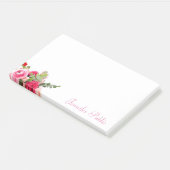 Floral Vorlage Handgeschriebener Name Chic Post-it Klebezettel (angewinkelt)