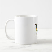 Floral-W-Monogramm-Tasse mit bearbeitbarem Namen Kaffeetasse (Links)