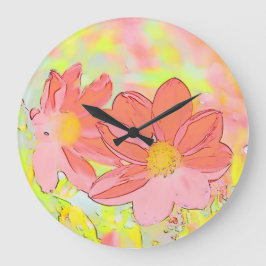 Floral Wall Clock Große Wanduhr