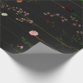 Floral Wallroll - Dunkel Geschenkpapier (Ecke)