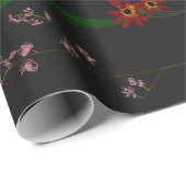 Floral Wallroll - Dunkel Geschenkpapier (Rolleneckpunkt)
