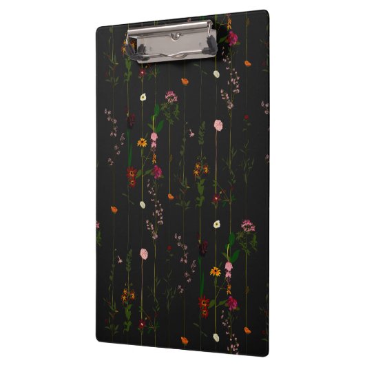 Floral Wallroll - Dunkel Klemmbrett (Links)