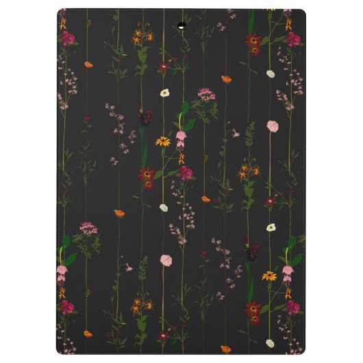 Floral Wallroll - Dunkel Klemmbrett (Rückseite)