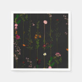 Floral Wallroll - Dunkel Serviette (Vorderseite)
