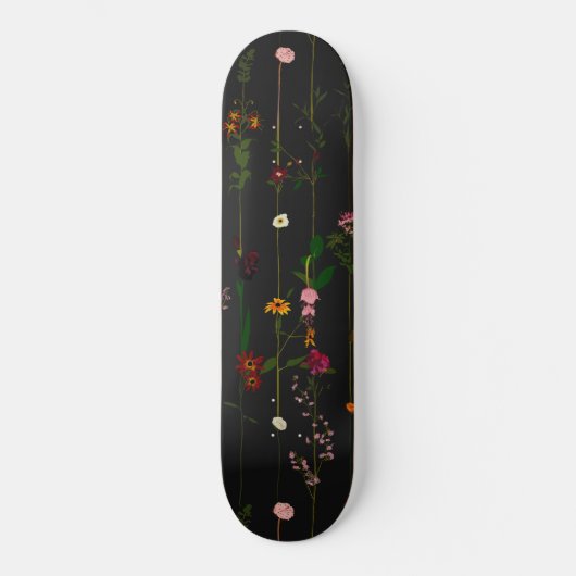 Floral Wallroll - Dunkel Skateboard (Vorderseite)