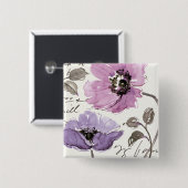 Floral Waltz Plum Blume Button (Vorne & Hinten)