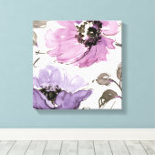 Floral Waltz Plum Blume Leinwanddruck (Insitu (Holzboden))