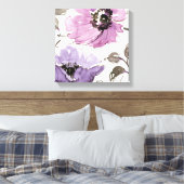 Floral Waltz Plum Blume Leinwanddruck (Insitu (Schlafzimmer))