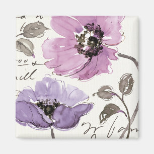 Floral Waltz Plum Blume Magnet