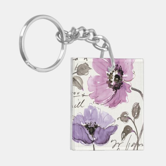 Floral Waltz Plum Blume Schlüsselanhänger (Vorderseite links)