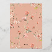 Floral Wanderlust: Boho Chic Abschluss Foto Folieneinladung (Rückseite)