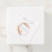 Floral Wappen Monogram Hochzeit im Herbst Vielen D Geschenkanhänger (Beispiel)