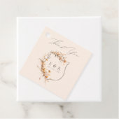 Floral Wappen Monogram Hochzeit im Herbst Vielen D Geschenkanhänger (Beispiel)