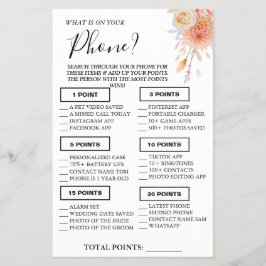 Floral Was auf Ihrem Handy Showspielkarte Flyer