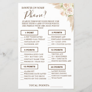 Floral Was auf Ihrem Handy Showspielkarte Flyer