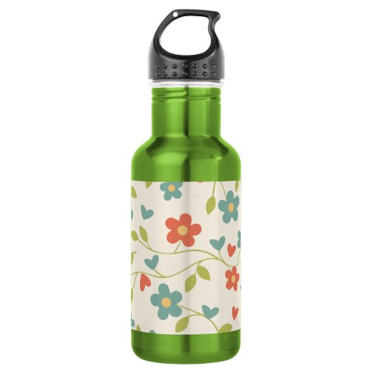 Floral Wasser Flasche Edelstahlflasche (Vorderseite)