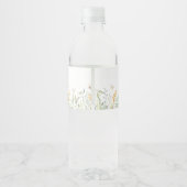Floral Wasser Flasche Wasserflaschenetikett (Rückseite)