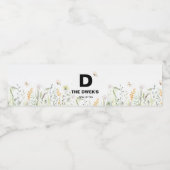 Floral Wasser Flasche Wasserflaschenetikett (Einzelnes Label)