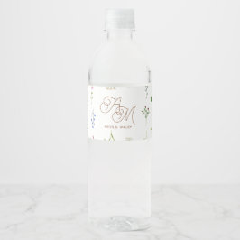 Floral Wasser Flasche Wasserflaschenetikett