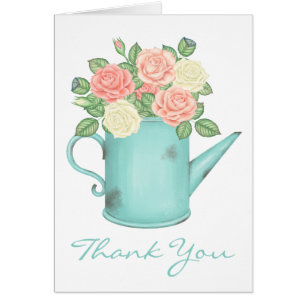 Floral Wasserfarbe Blau Rosa Weiße Rose