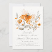 Floral Wasserfarbe Botanischer Fall Probe Abendess Einladung (Vorderseite)