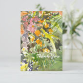 Floral Wasserfarbe Dankeschön Karte (Stehend Vorderseite)