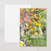 Floral Wasserfarbe Dankeschön Karte (Vorne/Hinten)