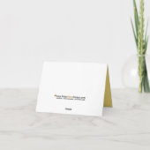 Floral Wasserfarbe Dankeschön Karte // Herbst (Rückseite)