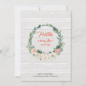 Floral wasserfarbe Elefant Invitation, Baby 3. Einladung (Rückseite)