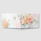 Floral Wasserfarbe Elegante Romantische Hochzeit Gästebuch (Voll)