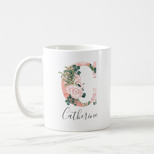 Floral Wasserfarbe Erste Tasse - C (Links)