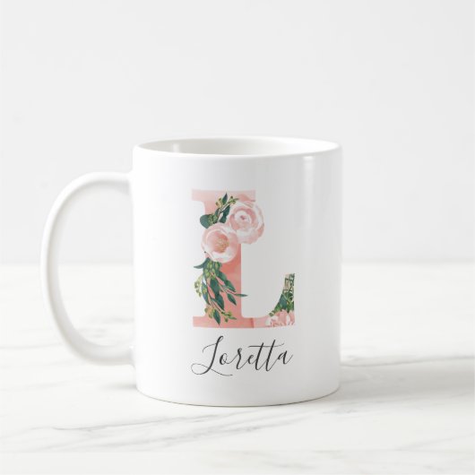 Floral Wasserfarbe Erste Tasse - L (Links)