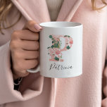 Floral Wasserfarbe Erste Tasse - P<br><div class="desc">Gib diese wunderschöne Tasse als Geschenk an dein Brautparty,  deine Mutter oder deinen Freund!!</div>