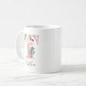 Floral Wasserfarbe Erste Tasse - T (Vorderseite Links)