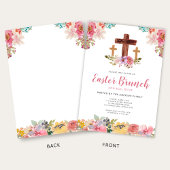 Floral Wasserfarbe Religiöse Osterfeier Jagd Einladung
