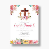 Floral Wasserfarbe Religiöse Osterfeier Jagd Einladung