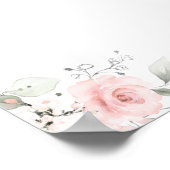 Floral Wasserfarbe Rosa Girl BLANK Poster (Ecke)