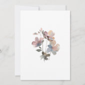 Floral Wasserfarbe Rosa Girl Dragon Babydusche Einladung (Rückseite)