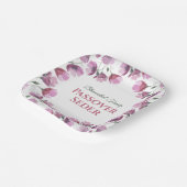 Floral Wasserfarbe Rosa Pessach Segel Pappteller (Gewinkelt)