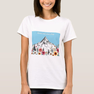 Floral Wasserfarbe T - Shirt der Frau