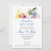 Floral Wasserfarbe Weich Pastell Einladung (Vorderseite)