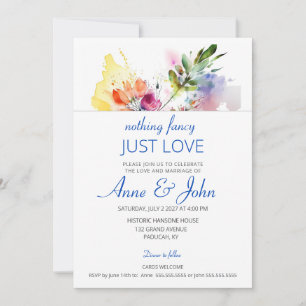 Floral Wasserfarbe Weich Pastell Einladung