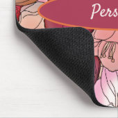 Floral Wasserfarben Pink Purple Blumen Persönliche Mousepad (Ecke)