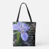Floral (Wasserris) mit/Vers aus Psalm 118:24 Tasche (Rückseite)