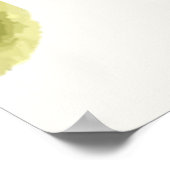 Floral Watercolor 12 Table Wedding Ivory Poster (Ecke)