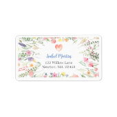 Floral Watercolor ABC Alphabet Babydusche Anschrif Adressaufkleber (Vorne)